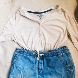 Lee Riders White Crop Top
